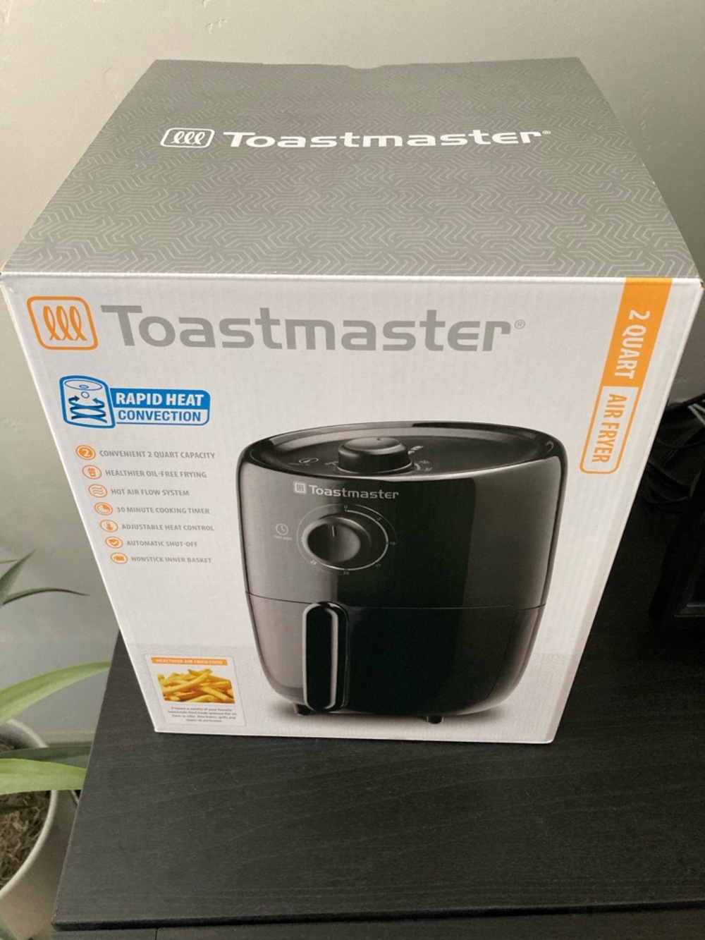 Toastmaster 2-Quart Black Air Fryer